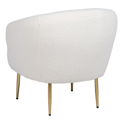 Sessel 75 x 70 x 74 cm synthetische Stoffe Metall Weiß