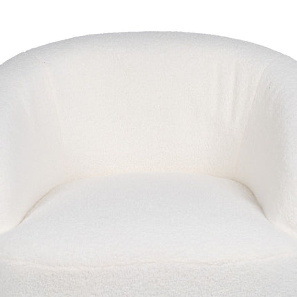 Sessel 75 x 70 x 74 cm synthetische Stoffe Metall Weiß
