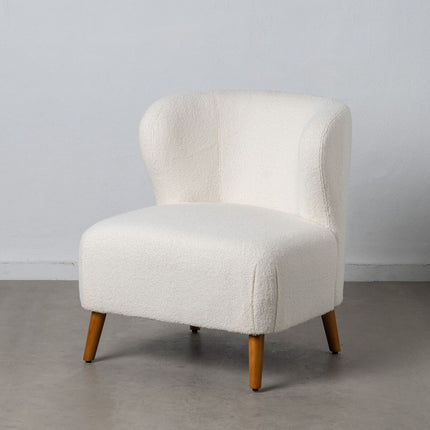 Sessel 72 x 78 x 82 cm Kautschukholz Weiß