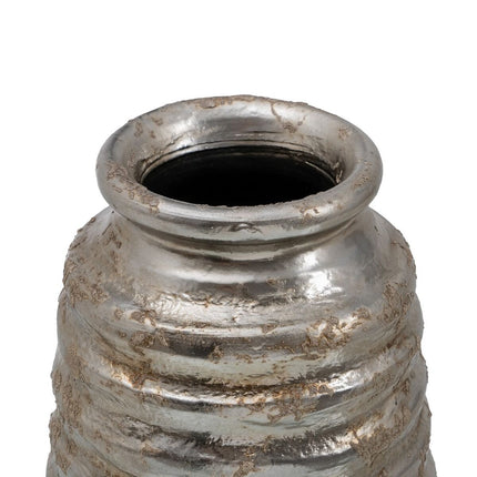 Vase aus Keramik Silber 16 x 16 x 40 cm