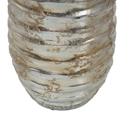 Vase aus Keramik Silber 16 x 16 x 40 cm