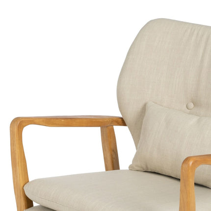 Sessel 67 x 73 x 84 cm synthetische Stoffe Beige Holz