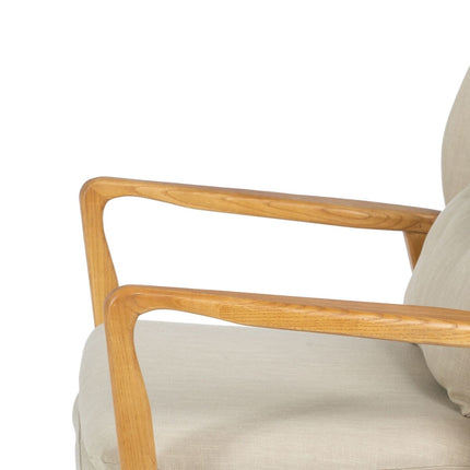 Sessel 67 x 73 x 84 cm synthetische Stoffe Beige Holz