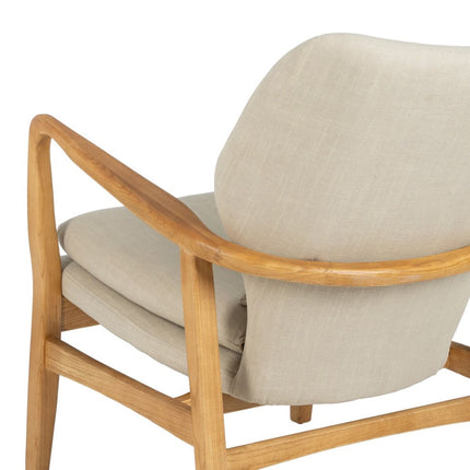 Sessel 67 x 73 x 84 cm synthetische Stoffe Beige Holz