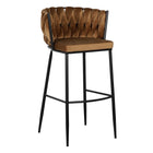 Hocker 57 x 57 x 104 cm synthetische Stoffe Schwarz Metall Braun