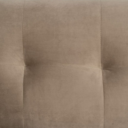 Sofa 198 x 81 x 72 cm Champagner synthetische Stoffe Holz Samt
