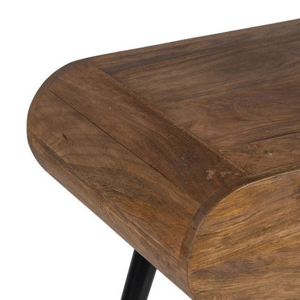 TV-Möbel 118 x 36 x 55 cm natürlich Schwarz Holz Eisen
