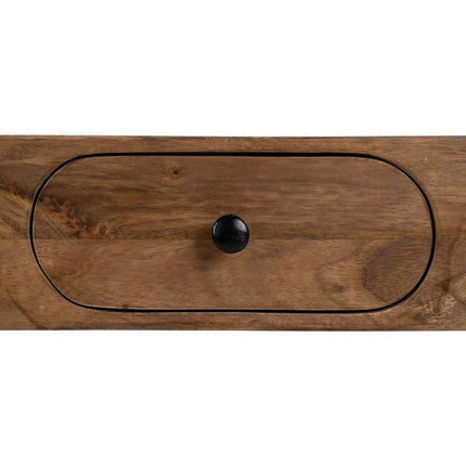 TV-Möbel 118 x 36 x 55 cm natürlich Schwarz Holz Eisen
