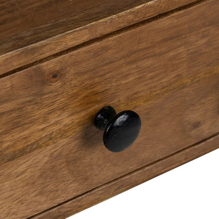 TV-Möbel 118 x 36 x 55 cm natürlich Schwarz Holz Eisen