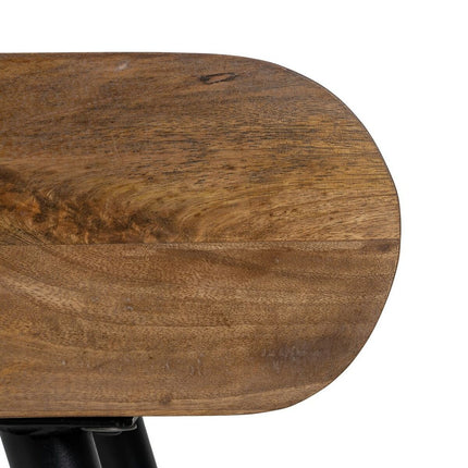 TV-Möbel 118 x 36 x 55 cm natürlich Schwarz Holz Eisen