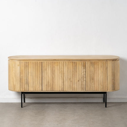 Anrichte MONTMARTRE 170 x 40 x 75 cm natürlich Schwarz Holz Eisen