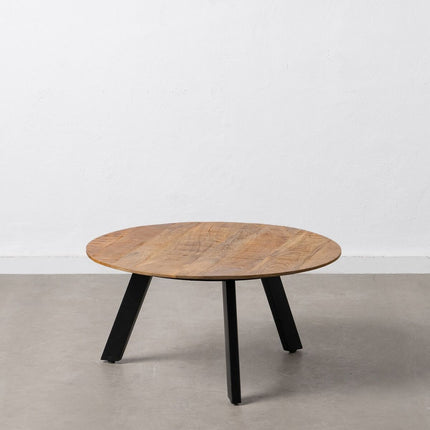 Couchtisch Holz Eisen 80 x 80 x 40 cm