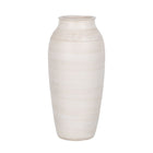 Vase Creme aus Keramik 25 x 25 x 60 cm