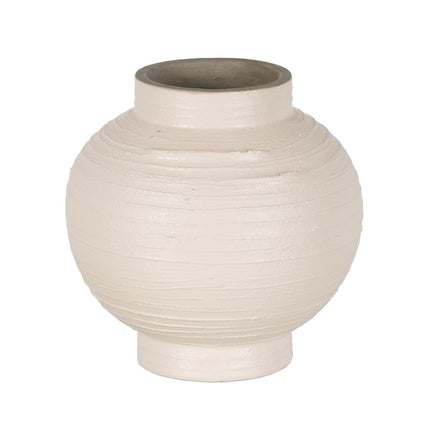 Vase Weiß aus Keramik 20 x 20 x 20 cm