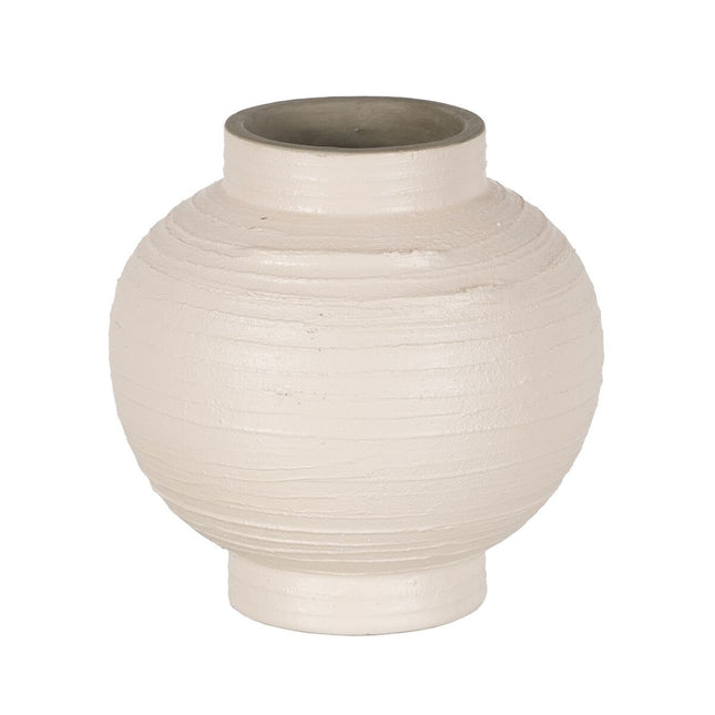 Vase Weiß aus Keramik 20 x 20 x 20 cm