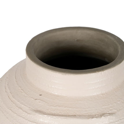 Vase Weiß aus Keramik 20 x 20 x 20 cm