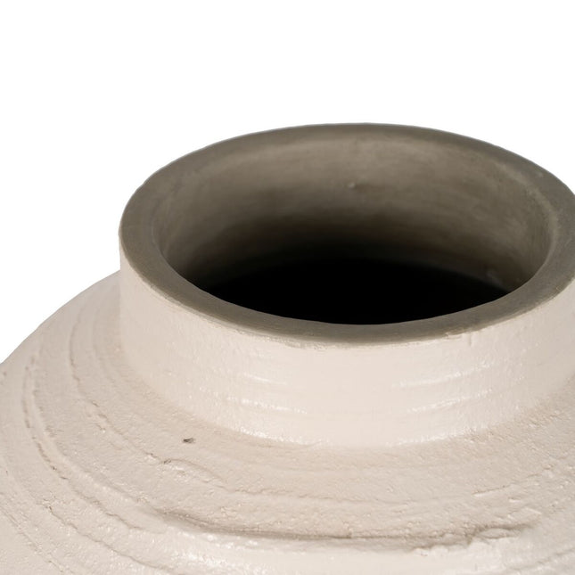 Vase Weiß aus Keramik 20 x 20 x 20 cm