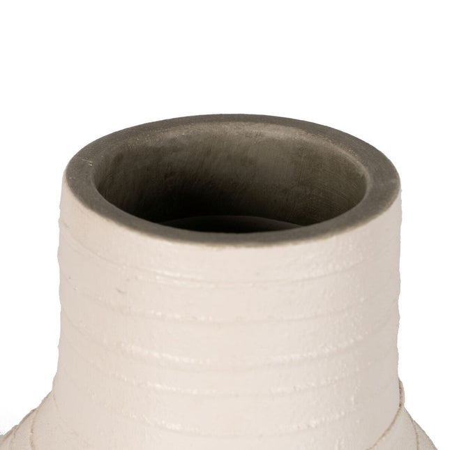 Vase Weiß aus Keramik 17 x 17 x 30 cm