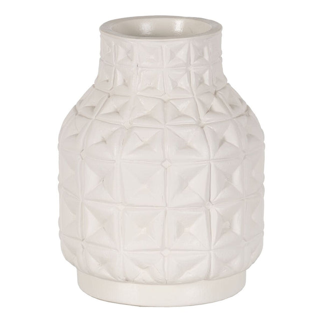Vase Weiß aus Keramik 22 x 22 x 28 cm