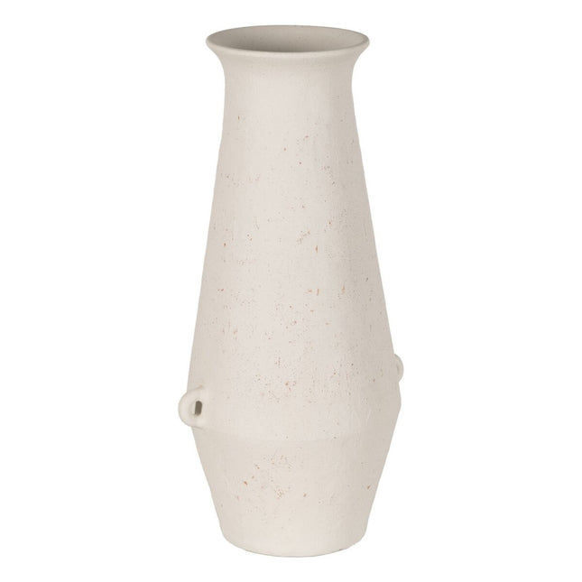 Vase Weiß aus Keramik 31 x 25 x 61 cm