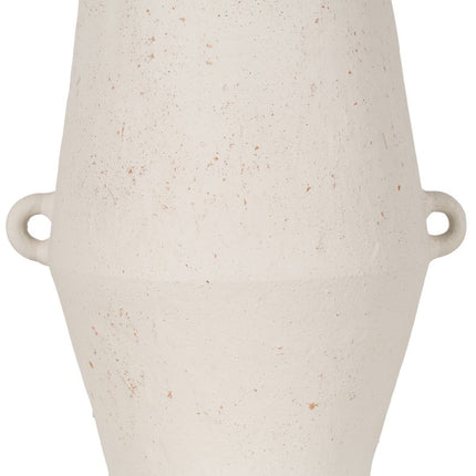 Vase Weiß aus Keramik 31 x 25 x 61 cm