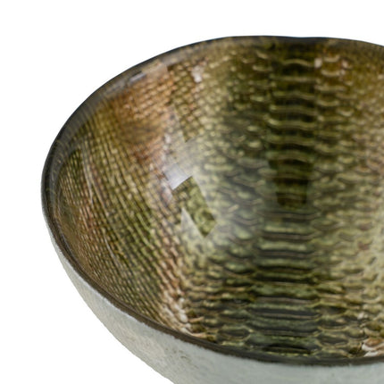 Tischdekoration Olive Glas 14 x 14 cm