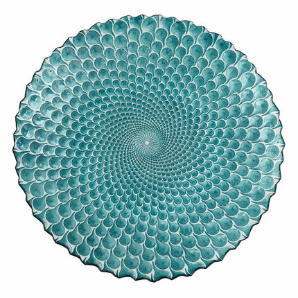 Tischdekoration Blau Glas 50 x 50 cm