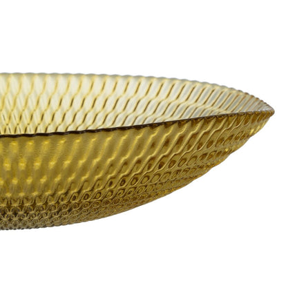 Tischdekoration Gelb Kristall 21 x 21 x 6,5 cm