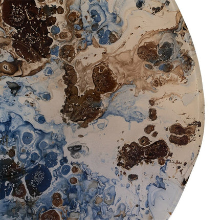Tischdekoration Blau Braun Kristall 29 x 29 x 5 cm