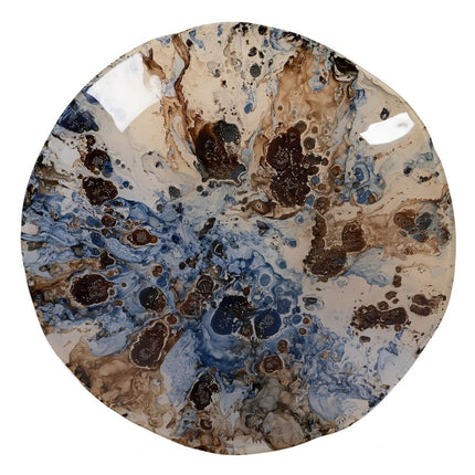 Tischdekoration Blau Braun Kristall 29 x 29 x 5 cm