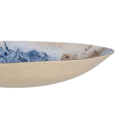 Tischdekoration Blau Braun Kristall 39 x 39 x 6,5 cm