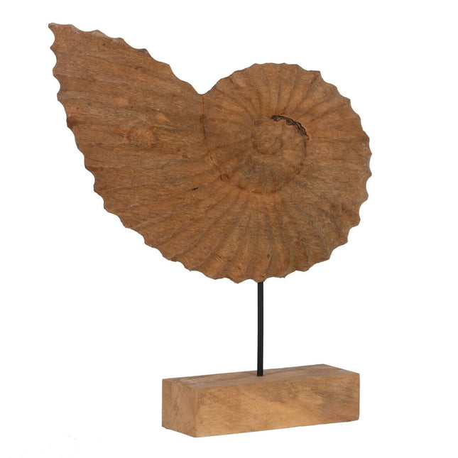 Skulptur Meeresschnecke Beige 49,5 x 9 x 53,5 cm