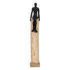 Deko-Figur Schwarz natürlich Herren 14 x 10 x 66 cm