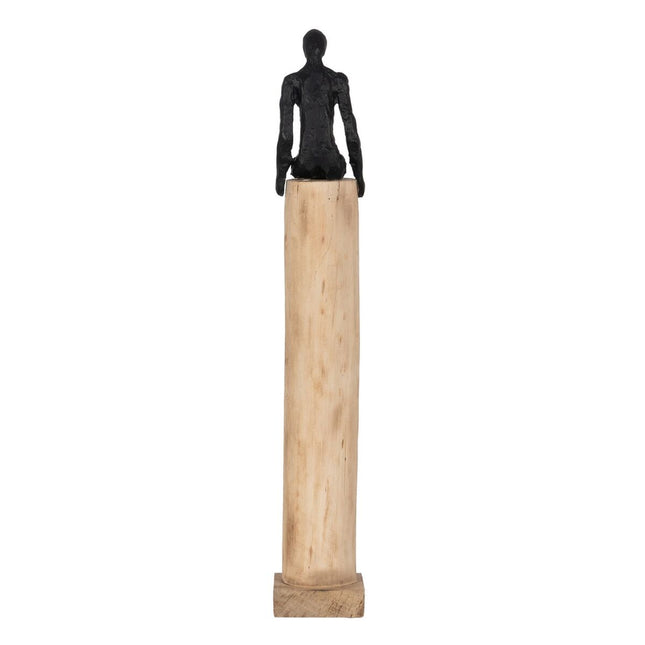 Deko-Figur Schwarz natürlich Herren 14 x 10 x 66 cm