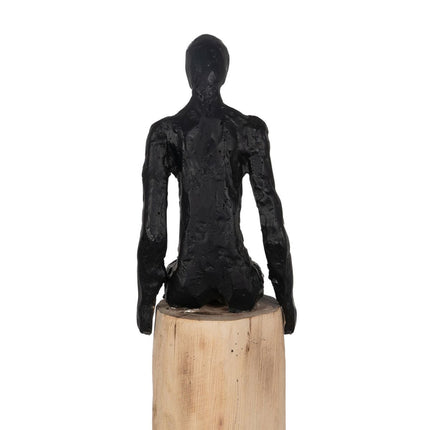 Deko-Figur Schwarz natürlich Herren 14 x 10 x 66 cm