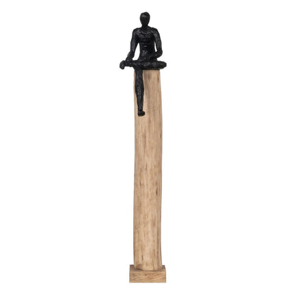 Deko-Figur Schwarz natürlich Herren 18 x 13 x 76 cm
