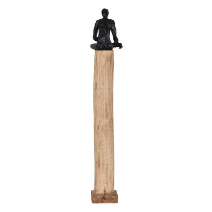 Deko-Figur Schwarz natürlich Herren 18 x 13 x 76 cm
