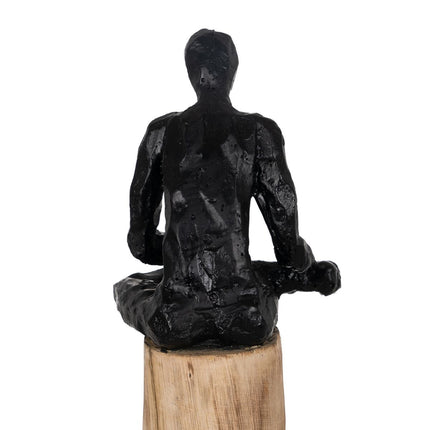 Deko-Figur Schwarz natürlich Herren 18 x 13 x 76 cm