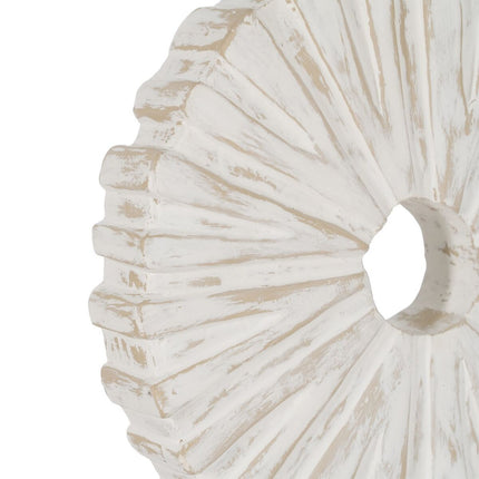 Skulptur Weiß Beige Ring 25,5 x 9,5 x 37 cm