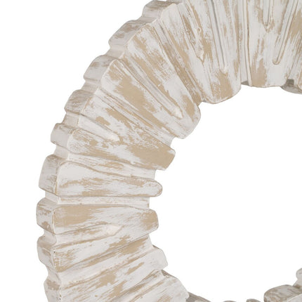 Skulptur Weiß Beige Ring 45 x 10 x 59 cm