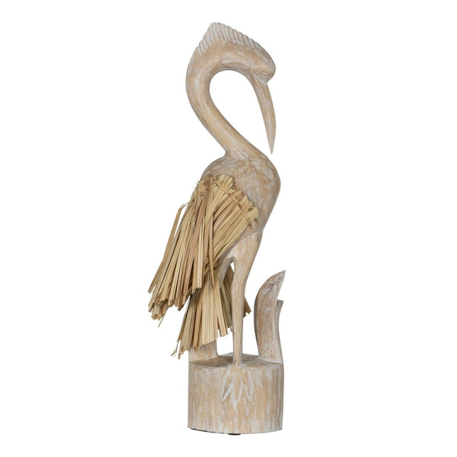 Deko-Figur Weiß natürlich Reiher 20 x 10 x 62 cm