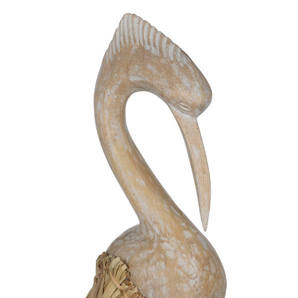 Deko-Figur Weiß natürlich Reiher 20 x 10 x 62 cm