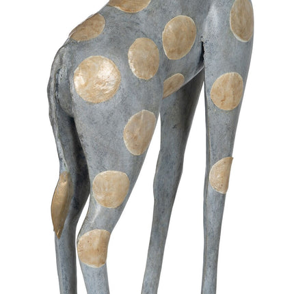 Deko-Figur Grau Gold Giraffe 27 x 12 x 100 cm