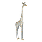 Deko-Figur Grau Gold Giraffe 45 x 14 x 120 cm