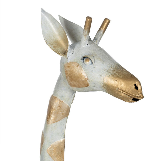 Deko-Figur Grau Gold Giraffe 45 x 14 x 120 cm