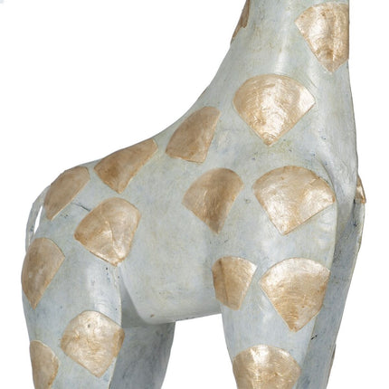 Deko-Figur Grau Gold Giraffe 45 x 14 x 120 cm