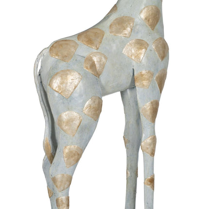 Deko-Figur Grau Gold Giraffe 45 x 14 x 120 cm