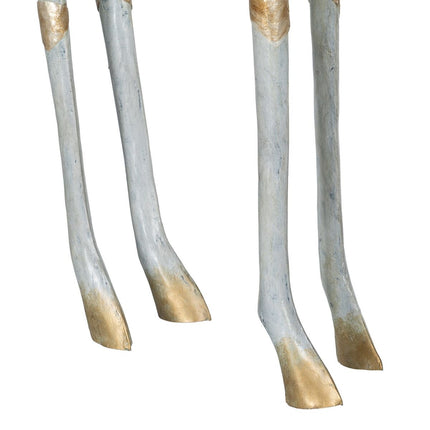 Deko-Figur Grau Gold Giraffe 45 x 14 x 120 cm