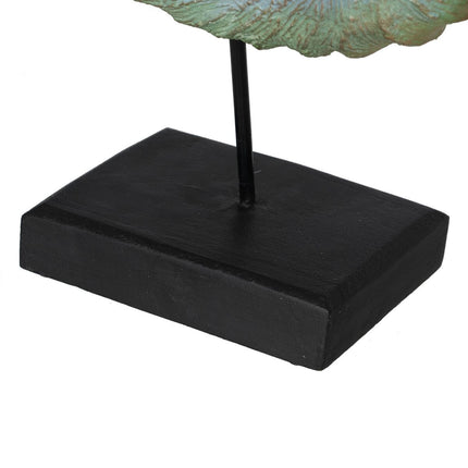 Deko-Figur Braun grün Meeresschnecke 30 x 12 x 30 cm