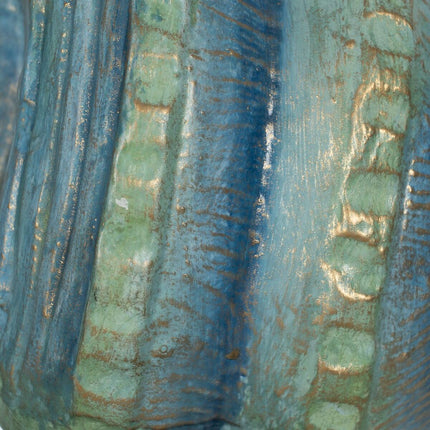 Deko-Figur Blau Braun grün Meeresschnecke 38 x 20 x 33 cm